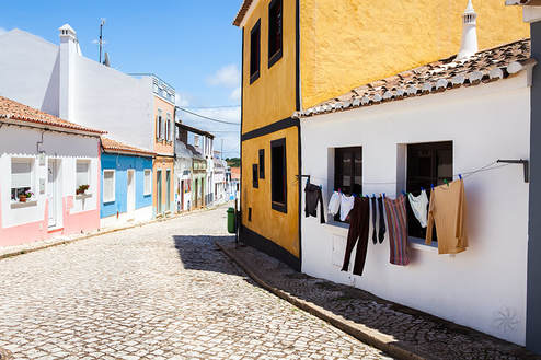 Portugal, dorpje, Barao de Sao Joao, kleuren, was, Algarve