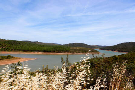 barragem da bravura, Portugal, stuwmeer, dam, meer, helder, binnenland, bergen, heuvels