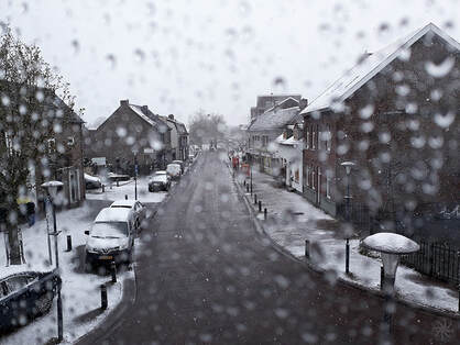 Nederland, Munstergeleen, sneeuw, regen, Limburg, gelukkig, blij, intersensa, portret van een droom